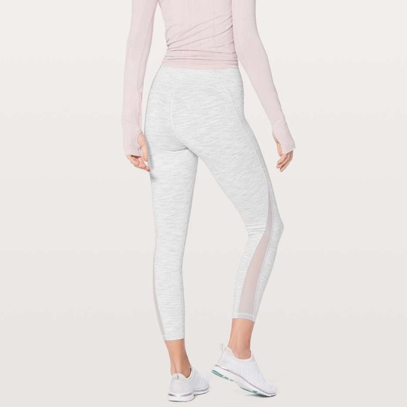 Lululemon Train Times 7/8 Pant leggings *25" size 6 women’s grey mesh W5AOOS - Picture 2 of 8